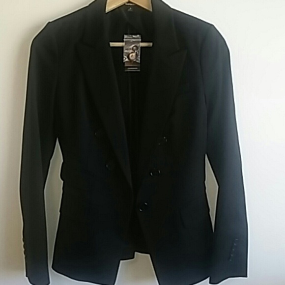 New express size 6 black 3 pocket blazer
