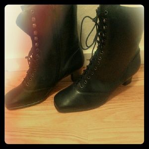 Black Ros Hommerson Lace-up Calf Boots - 9 WW