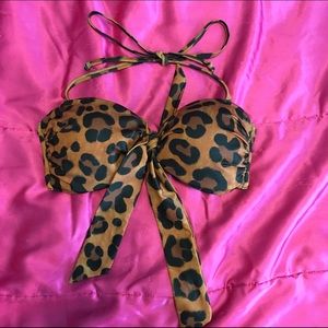 cheetah print bikini top