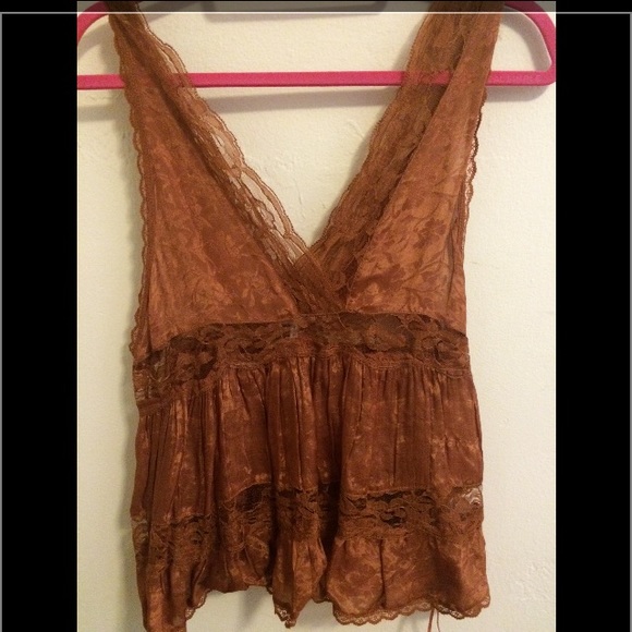Free people copper lace top