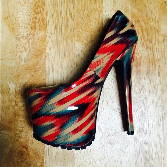 Multi-Colored Patent Leather Platforms - Picture 2 of 3