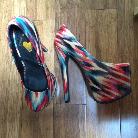 Multi-Colored Patent Leather Platforms - Picture 3 of 3