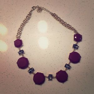 Gold, navy, and maroon necklace