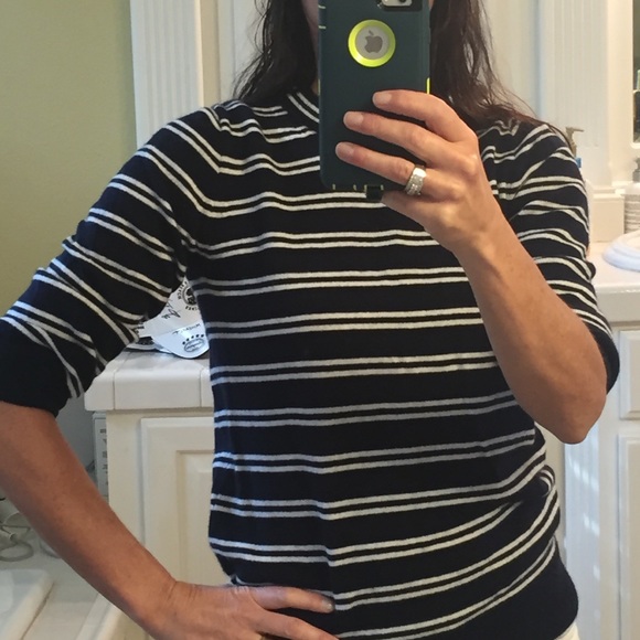 J Crew striped cashmere sweater