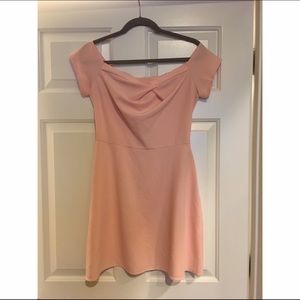 Pixie Market Pink Off the shoulder dress