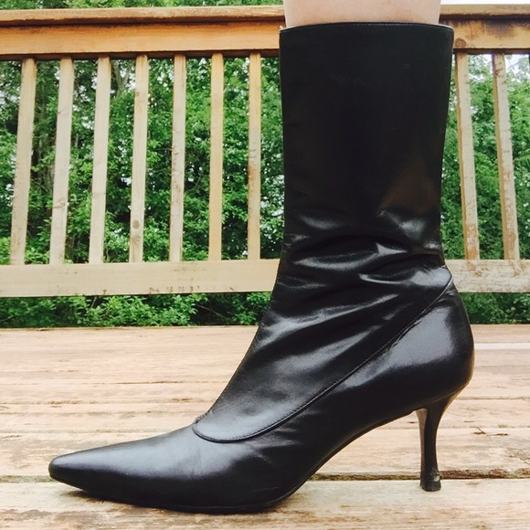 Cole Haan Black Leather Ankle Boots