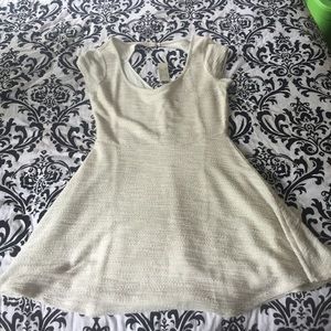 Cream knit skater dress from American Eagle