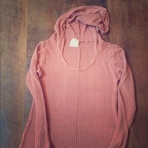 ✨ SOLD ✨   Deep coral tunic hoodie