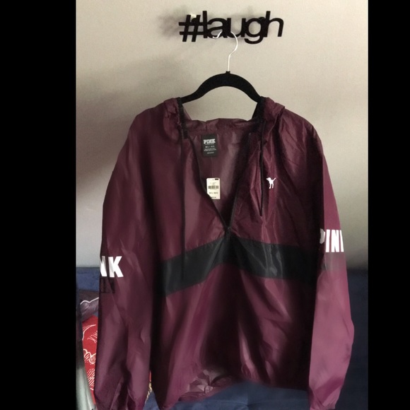 PINK rain jacket (new with tags)