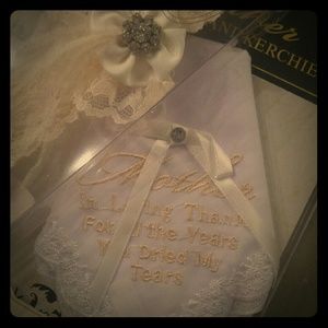 Mother Wedding Handkerchief and Garter