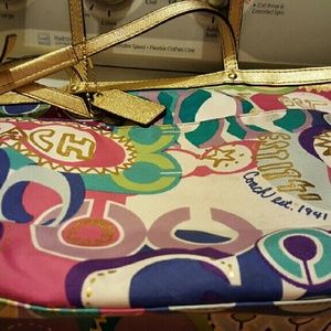Coach purse and matching wallet
