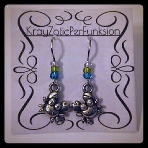 Cancer Zodiac Crab Dangle Earrings