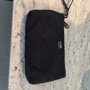 Signature Black Coach Wristlet