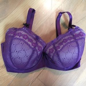Purple Lace Betsey Johnson Bra
