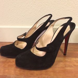 Christian Louboutin Sling Back Mary Jane Pumps