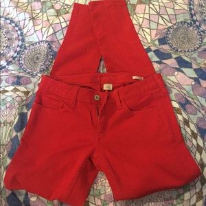 Red super skinny jeans