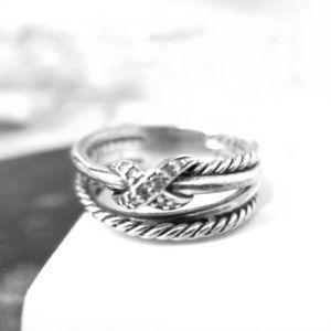 David Yurman Cross Diamond Ring
