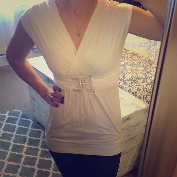 Studio Y Blouse with Decorative Waist Band