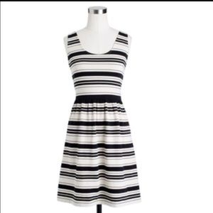 J. Crew black and white striped dress