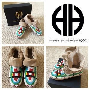 House of Harlow 1960 Beaded Moccasins