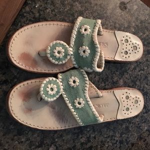 Green and White Jack Rogers!