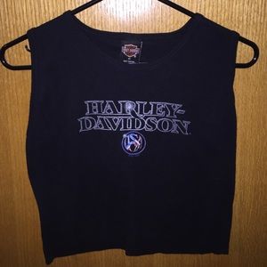 Retro Harley Davidson Crop Top