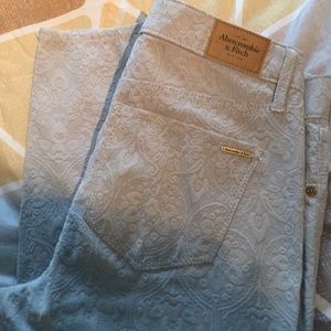 A&F patterned skinny pants