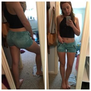 American Eagle Faded Blue Stretchy Shorts