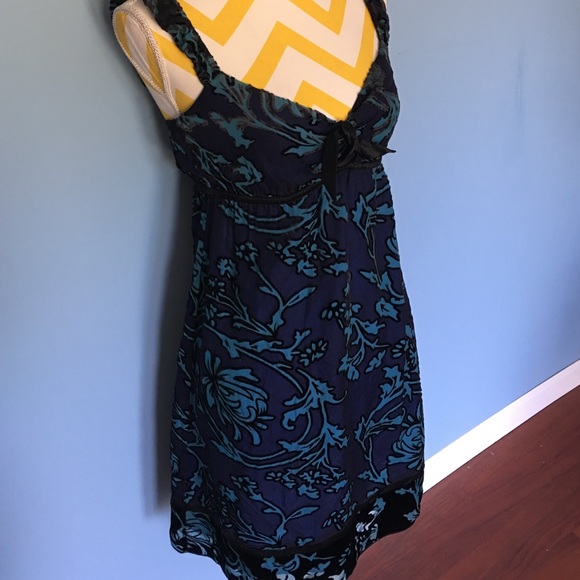 New Hale Bob Blue Crush Velvet Tank Dress