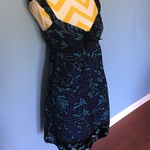 New Hale Bob Blue Crush Velvet Tank Dress