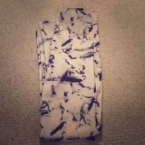 Zara printed neoprene leggings