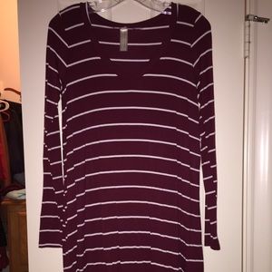 Long sleeve striped dress