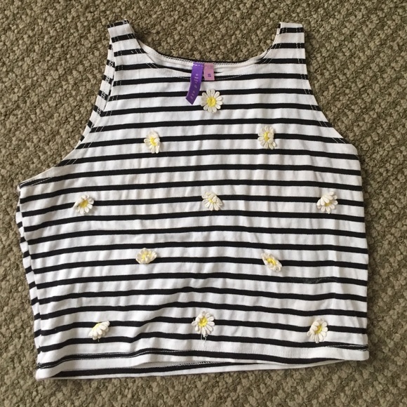 Striped cropped top