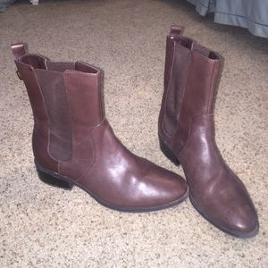 Ralph Lauren mid calf boots- chocolate brown