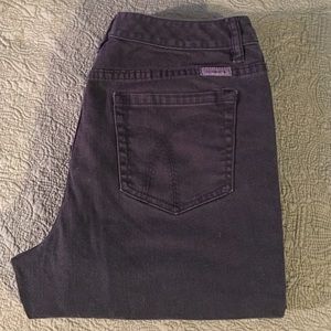 black straight leg pants
