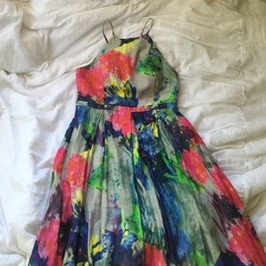 Maxi watercolor floral dress