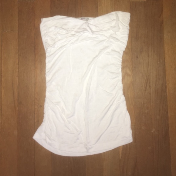 Plain white tube top
