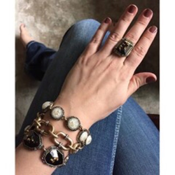 Chloe + Isabel Gilded Ivory Statement Bracelet