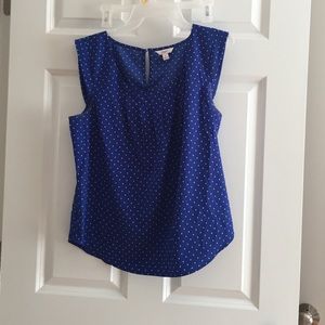 Blue polka dot dress shirt