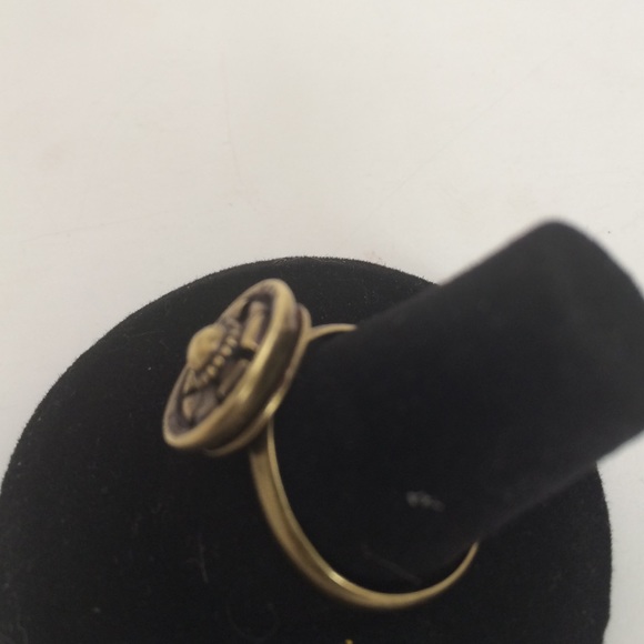 Antique hand made button ring - Picture 2 of 3