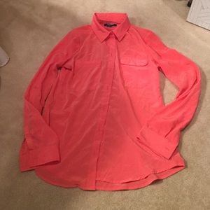 Peach colored button down