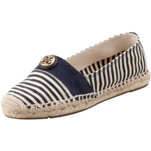Tory Burch Beacher Canvas Logo Espadrille Flat
