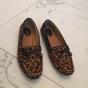 Clark's leopard skin loafers