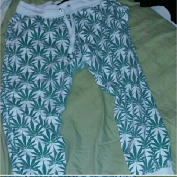 Pot leaf pants