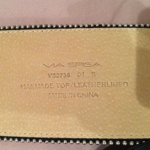 Black Leather Via Spiga Belt, NEVER been worn.