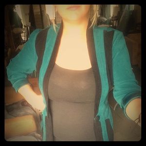 Vintage teal and black blazer