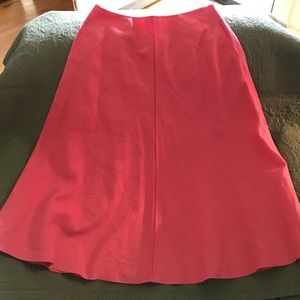 talbots linen salmon colored a-line skirt