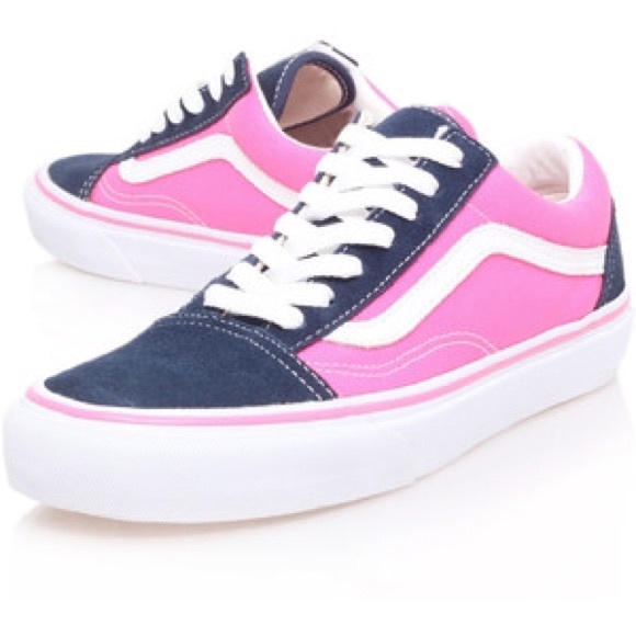 Navy/ Pink old Skool Vans