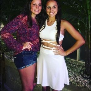 White two piece outfit