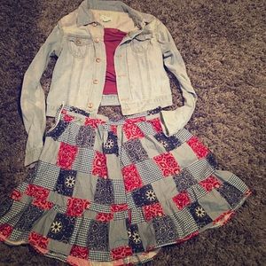 Modcloth bandana print skirt. Size large.